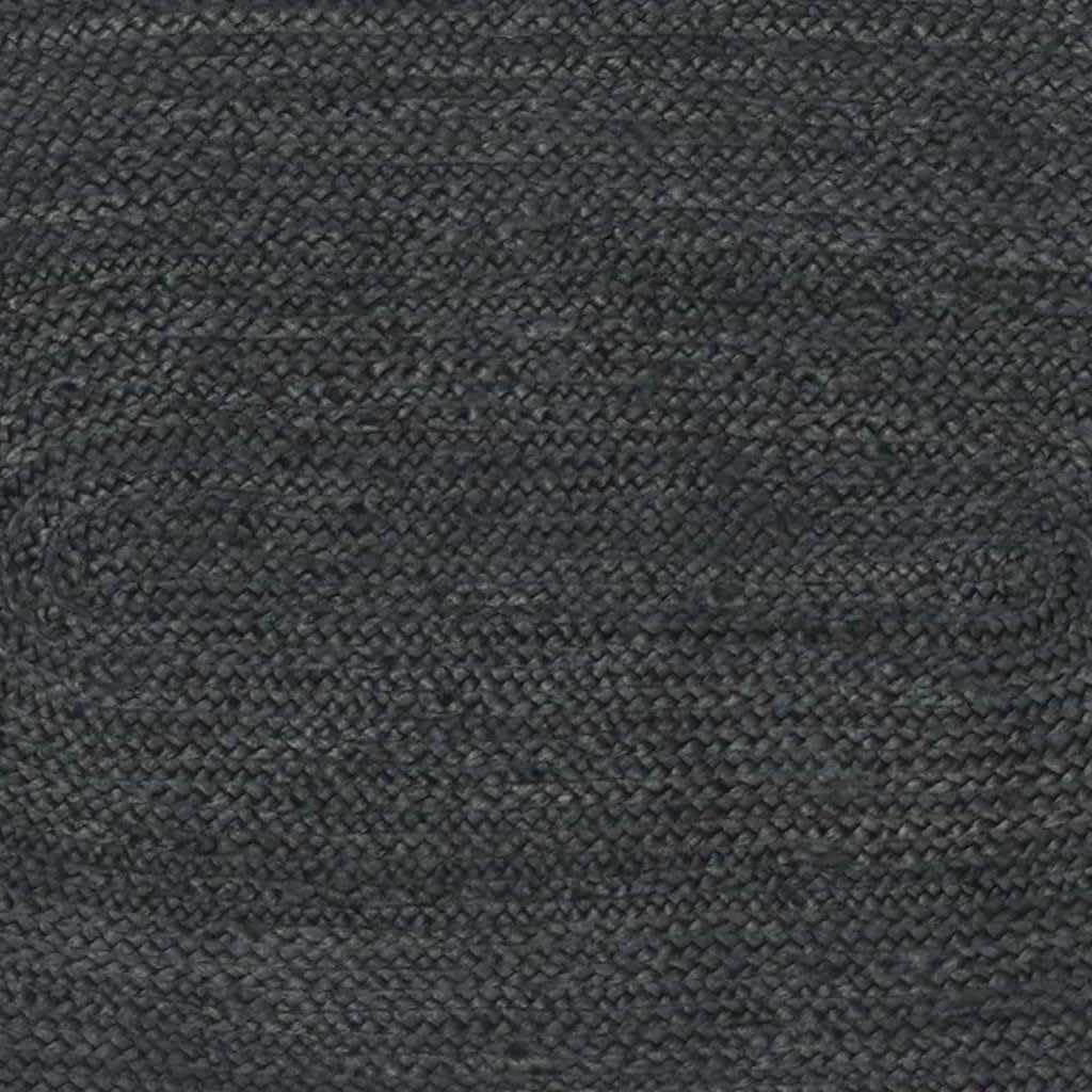 Tapis gris foncé, 122 x 183 cm, fait à la main, ovale, en jute naturelle, tapis moderne en jute pour salon, chambre à coucher et salle à manger