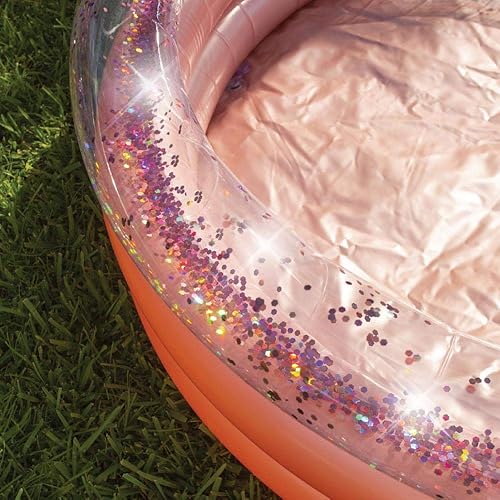 Miniatura 2 de Poolcandy Piscinas inflables para hasta 3 adultos (oro rosa con purpurina inflable para solar)