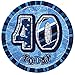 Gifts 4 All Occasions Limited SHATCHI-558 40th Happy Birthday Badge Glitz Blue Decorations Unisex Party Supply