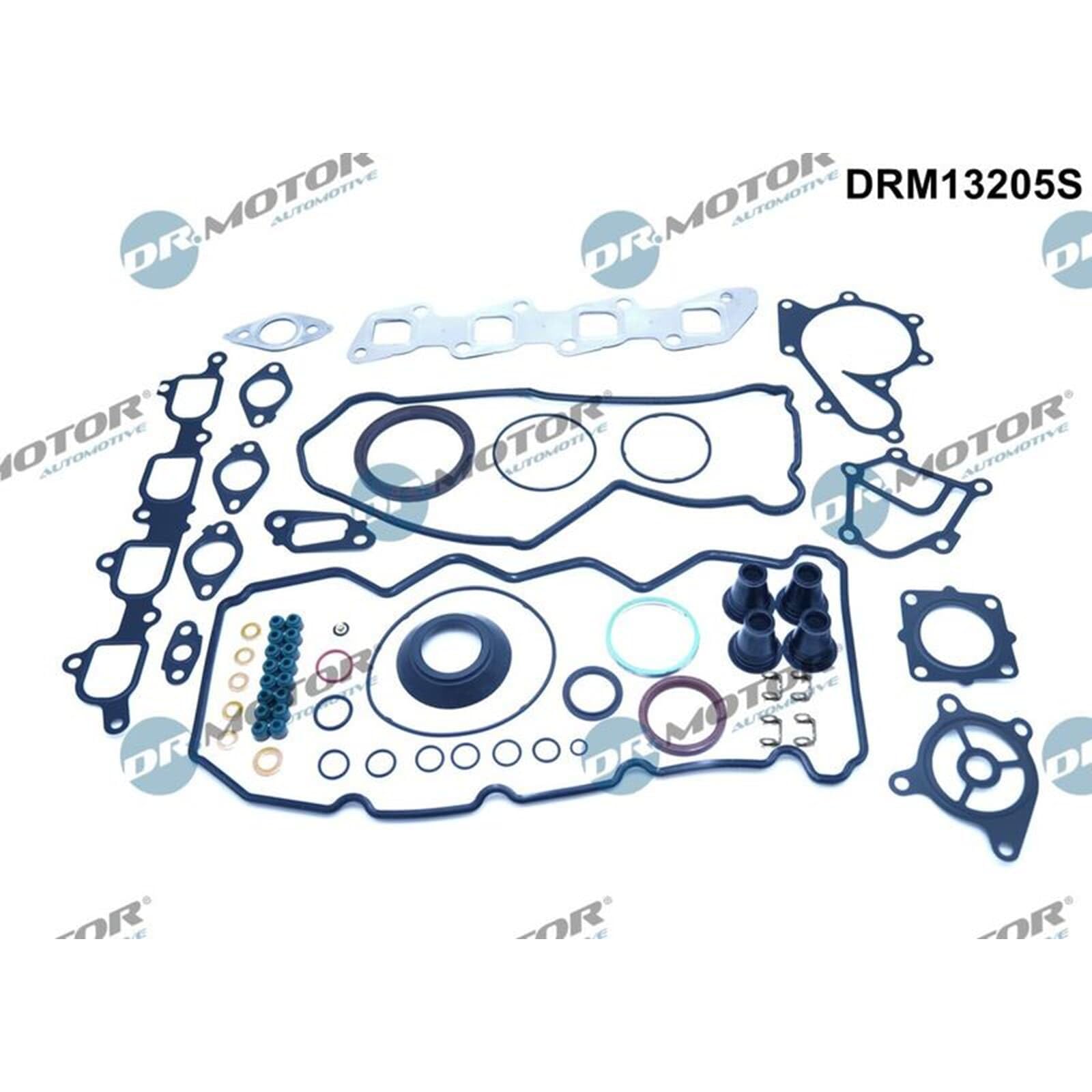 DR.MOTOR AUTOMOTIVE DRM13205S Kit guarnizioni motore con paraolio-albero a gomiti con guarnizione cappa testa del cilindro con guarnizione tenuta stelo valvola senza guarnizione testata con