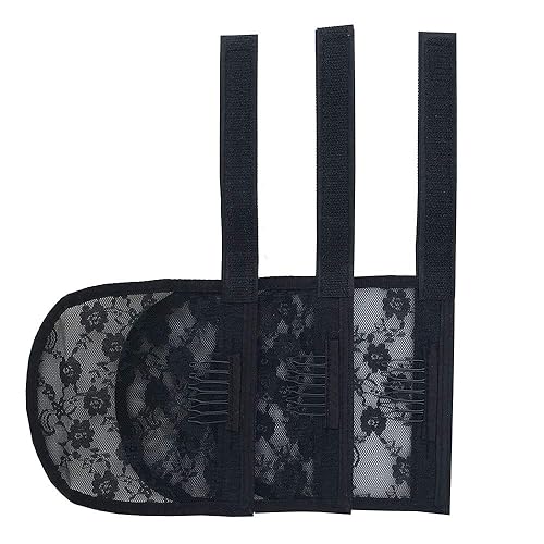 Miniatura 1 de Base de encaje con hebilla mágica para cola de caballo, red de encaje negro para hacer cola de caballo, hebilla mágica, base de red para coleta,