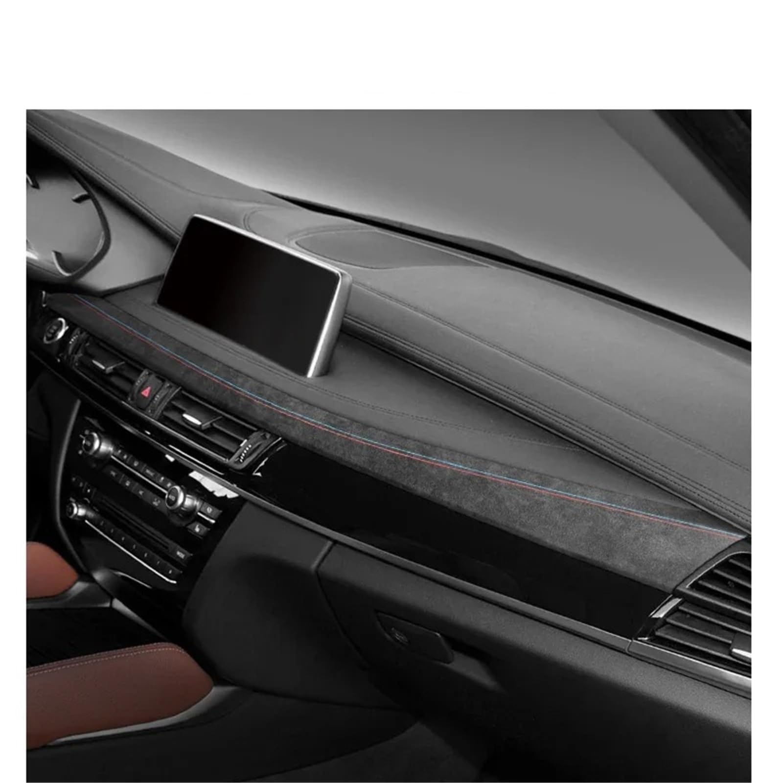 Folia na panel‌ Okleina skrzynia biegów‌ Pasuje do BMW X5 F15 X6 F16 Panel deski rozdzielczej Listwy wykończeniowe Naklejki na osiągi instrumentów Wnętrze samochodu(Carbon Leather RHD)