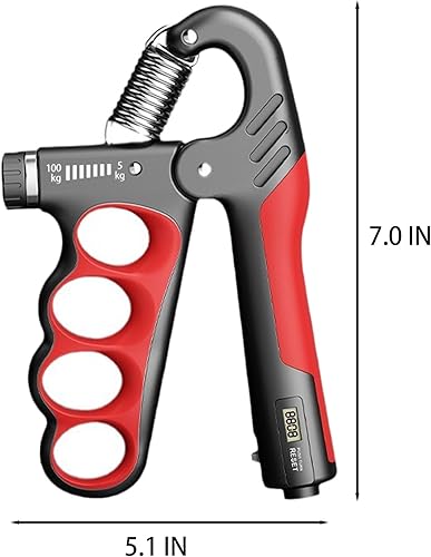 Miniatura 5 de Grip Strength Trainer, 5-100KG (11-220 LB) Adjustable Resistance Forearm Hand Gripper Strengthener with Counter, Hand Wrist Exercise Workout