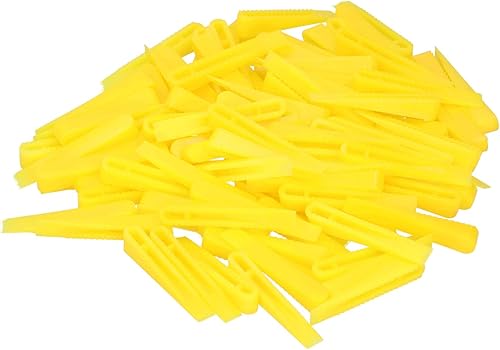 Fydun 100 Pcs Wedge Tile Leveling System Tile Leveler Floor Construction Tools Wide Range of Uses