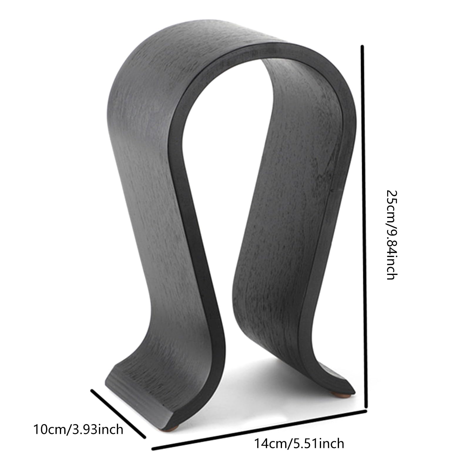 Supporto per cuffie in legno per cuffie sovraurali da scrivania, organizer stabile