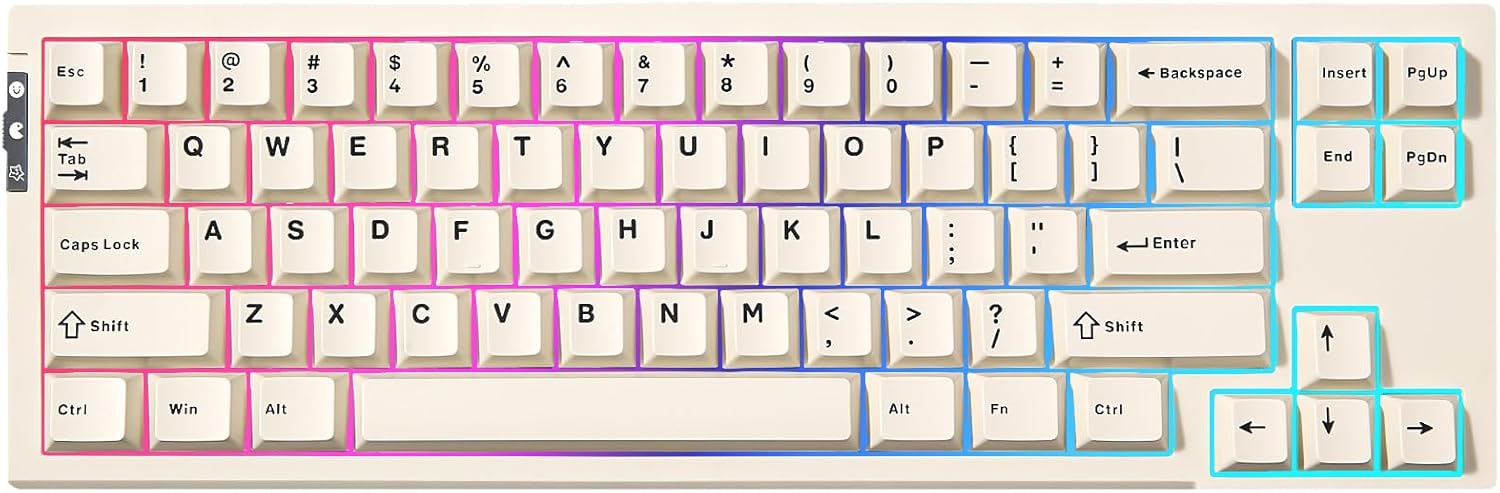 YUNZII RT68 Rapid Trigger Gaming Keyboard,Hall Effect Magnetic Switch,68 Keys,RGB Backlit RGB,Gasket Mount Hot Swap Struture,Adjustable Actuation TKL for Mac/Win(Beige, Outemu Switch)
