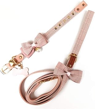 Amazon Yurika 犬 首輪 リボン 猫 首輪 おしゃれなモダン 首輪 リード セット かわいい首飾り ネコ用くびわ 貴族風 蝶ネクタイ付き襟 レー ス ペットへのギフト 犬猫 用 調節可能 ペットのアクセサリ M 首周り範囲24 34cm ピンク Yurika ペット用品 通販