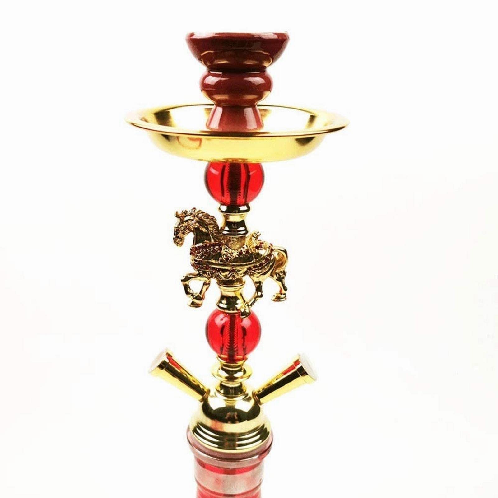 Juego combinado de 2 mangueras Shisha, 50 cm, de lujo, moderno, de vidrio, para fumar, para fiestas de cachimba, para el hogar, automóviles y fiestas, fácil de desmo
