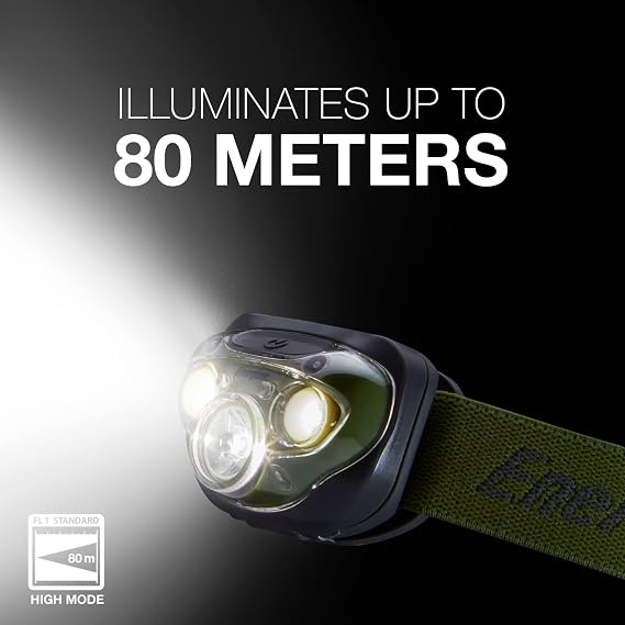 مصباح أمامي LED من Energizer PRO-260، مصابيح أمامية مقاومة للماء IPX4، مصباح أمامي عالي الأداء للأنشطة الخارجية والتخييم والجري والعواصف والبقاء على قيد الحياة مصباح LED لحالات الطوارئ (البطاريات متضمنة)