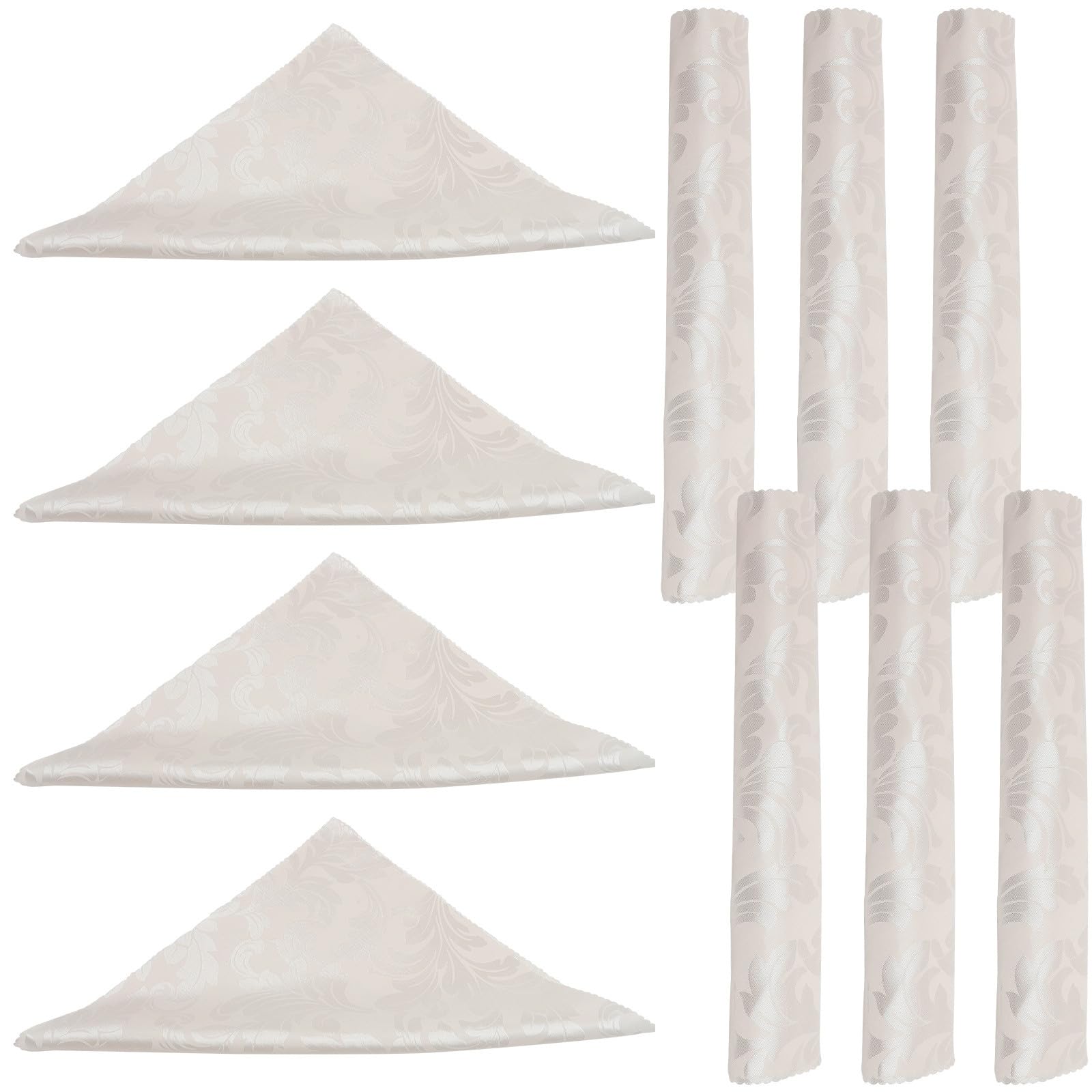 Servilletas de poliéster beige: lote de 10 piezas lavables para eventos y hostelería