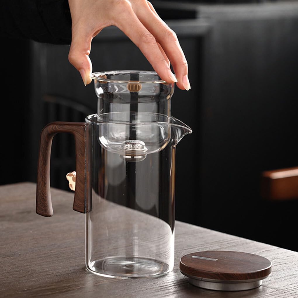 Teiera facile da preparare con filtro,trasparente,520 ml