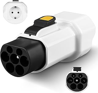 Azyvum Type 2 to Schuko Adapter for Charging Station, Type 2 Station Discharger 220 V 16 A 3.5 KW Schuko Socket Adapter for Scooters, Electric Wheelchairs, Electric Bicycles EV
