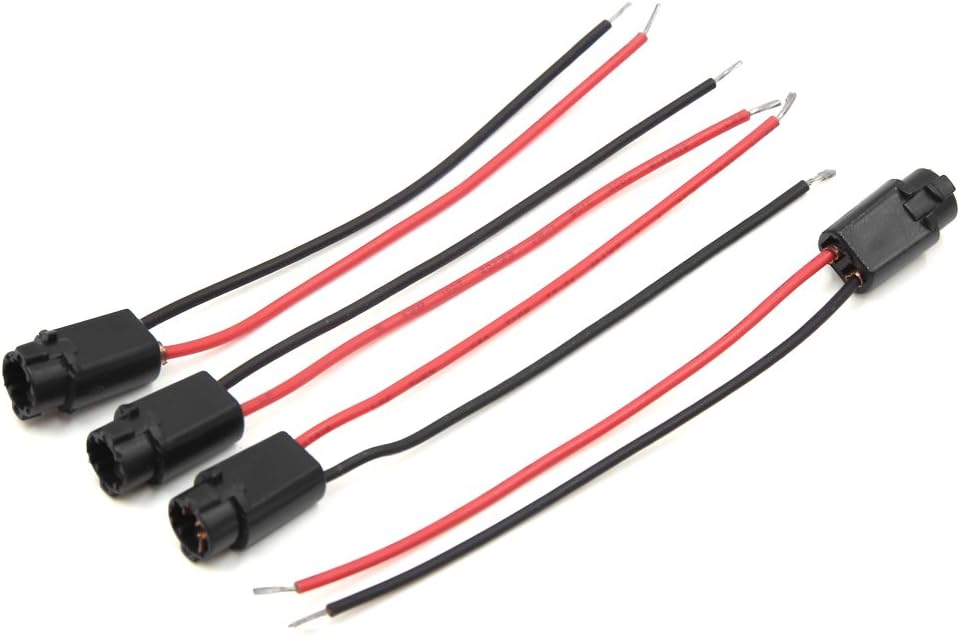 uxcell 4pcs T5 LED Lamp Dashboard Indicator Light Socket Bulb Harness