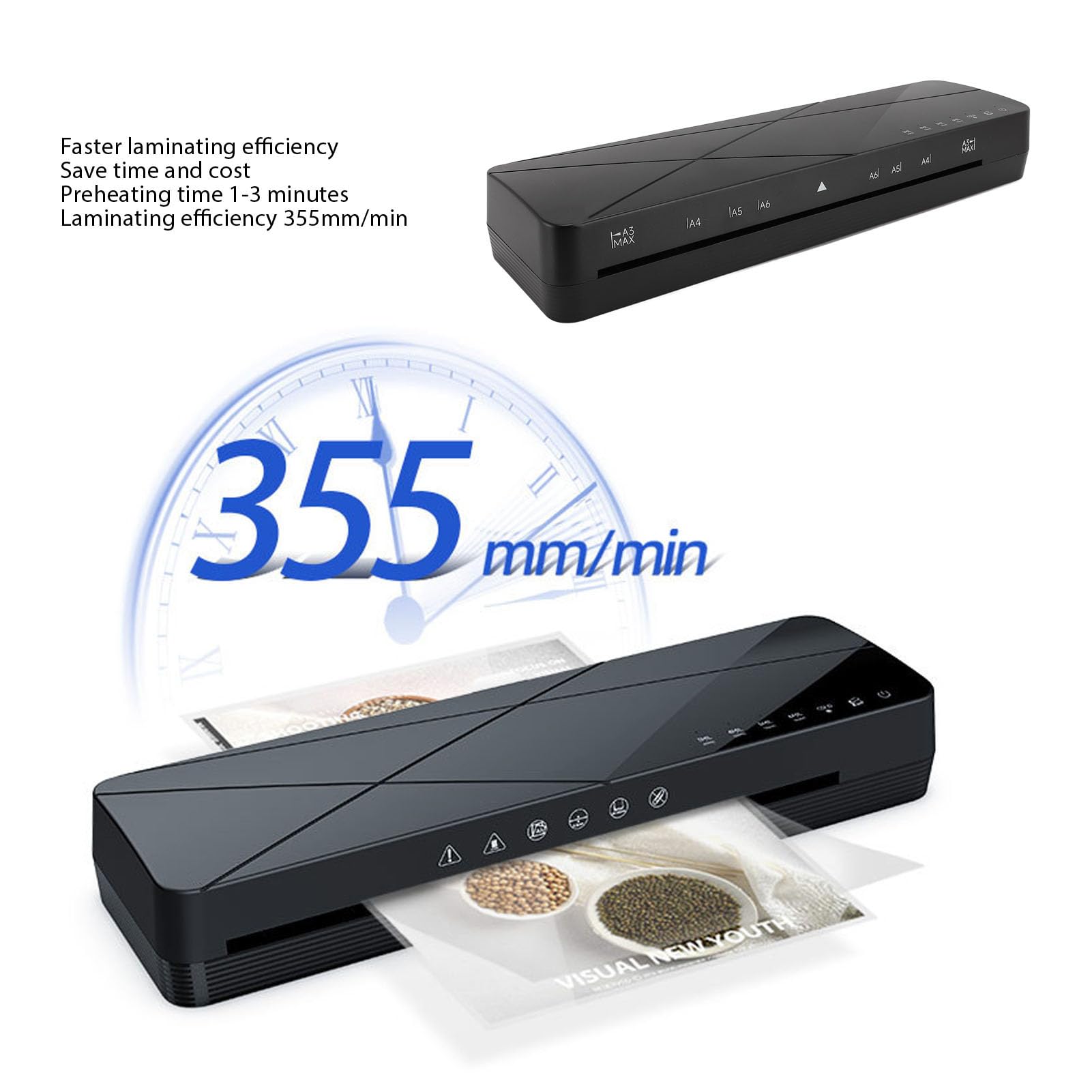 A3 Macchina Di Laminazione, Laminatore Termico E a Freddo 13 Pollici a Riscaldamento Rapido 355 Mm Al Minuto Ad Alta Velocità Macchina Laminatrice Tavolo Personale