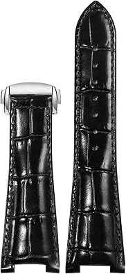 Folding Buckle Leather Watch Strap Substitute Omega Constellation Series Men Concave Interface Leather Watchband With 25mm