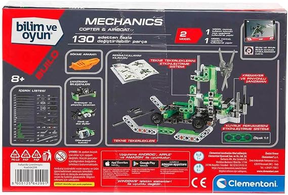 CLEMENTONI-Clementoni Mekanik Laboratuvarı - Copter ve Airboat