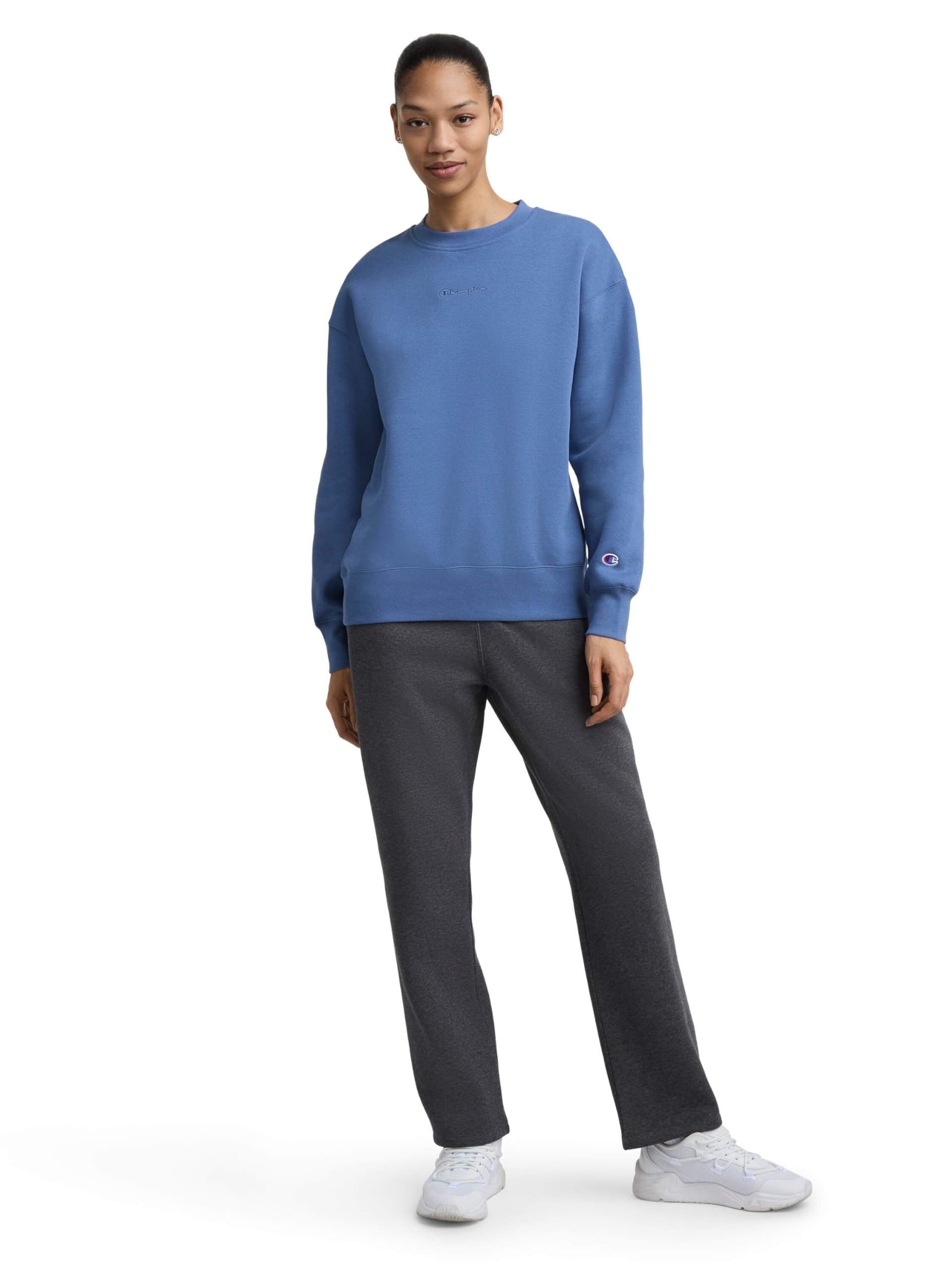 Champion - Pantaloni in Pile con Fondo Aperto, Pantaloni da Tuta Donna