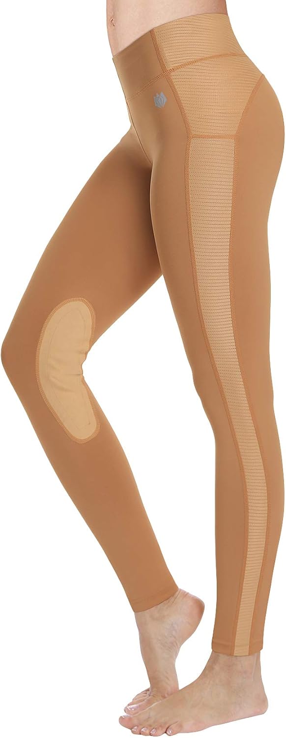 FitsT4 Women's Riding Tights Knee Patch Equestrian Breeches Horse Pants Ventilated Active Schooling Tights : Clothing, Shoes & Jewelry