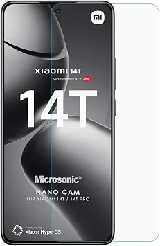 Microsonic Xiaomi 14T Pro Nano Glass Cam Ekran Koruyucu [14T Pro ile Uyumlu Ekran Koruyucu -  effaf]
