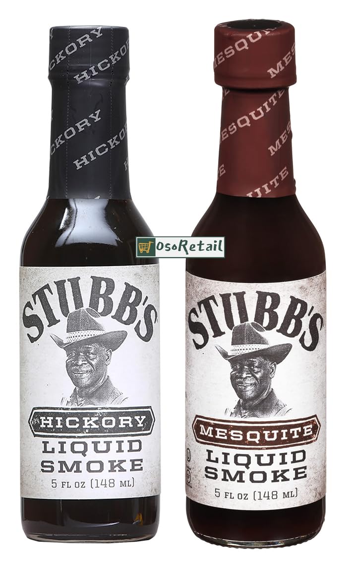 OsoRetail lote de Stubb's Hickory and Stubb's Mezquite (2 botellas de 148 ml)