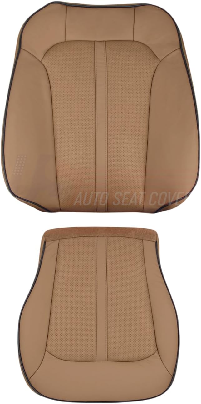 2012-2015 fits Lincoln MKX Leather Perf Front Replacement Seat Covers Canyon (Placement on Vehicle:Passenger Top and Bottom;)