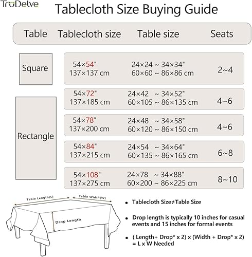 Miniatura 7 de TruDelve Mantel rectangular de plástico, mantel de vinilo beige, impermeable, lavable, para mesa de comedor (54 x 108 pulgadas, trigo-2)