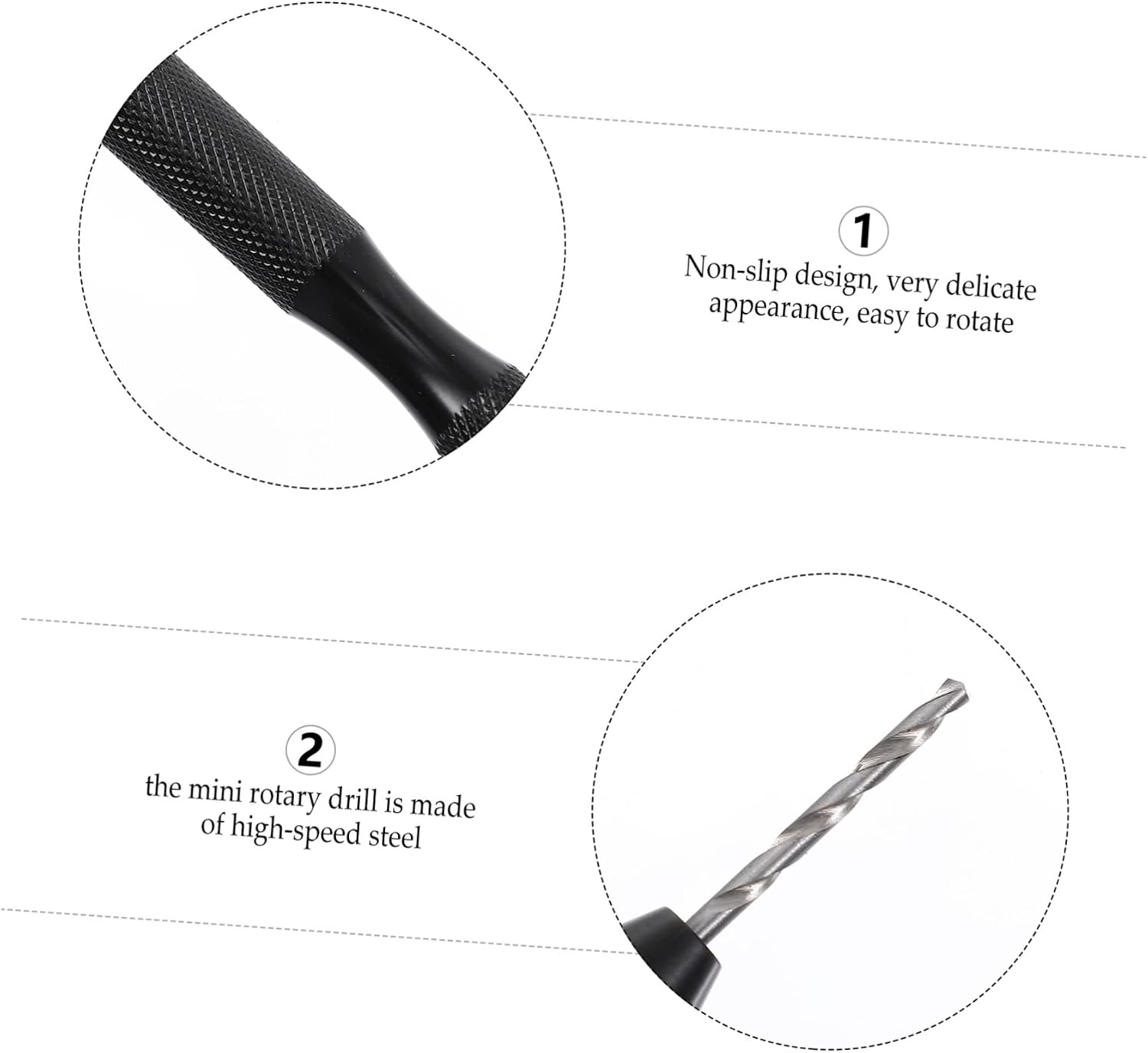 Manual Drill Tool Set Hand Twist Drill Bits Vise for Wood Plastic Diy Projects