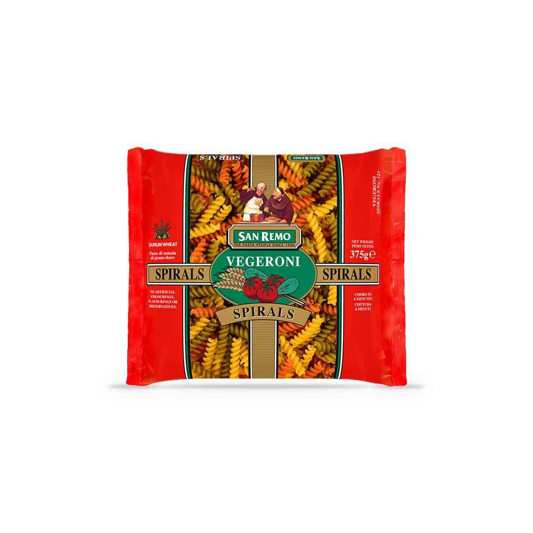 San Remo Vegeroni Spiral: Australias No.1 100% Durum Wheat Pasta | 375g (B0BZ4KFW25) Amazon Price History, Amazon Price Tracker