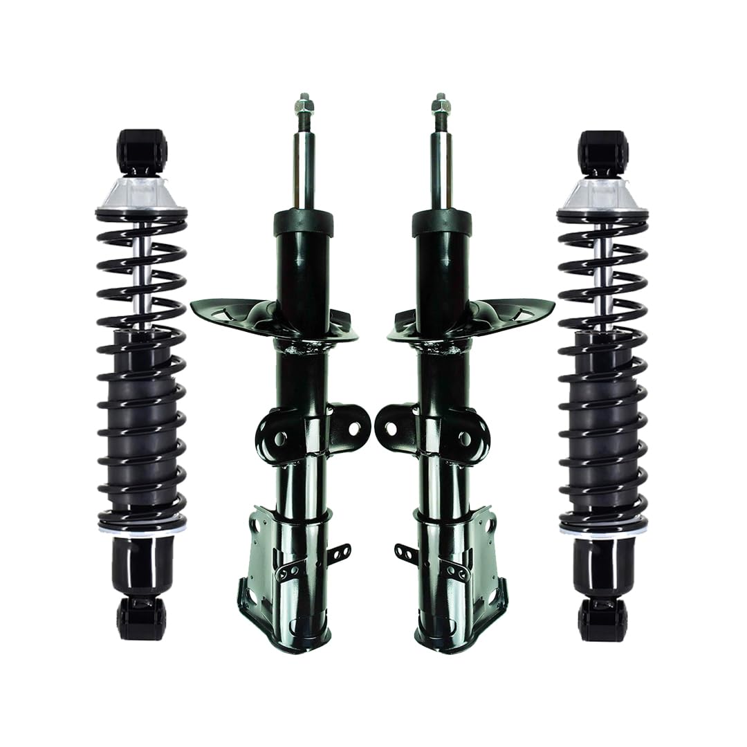 PM Auto Set Front Strut-Rear Complete Shock Absorber Kit Replacement For 2009-2014 Volkswagen Routan