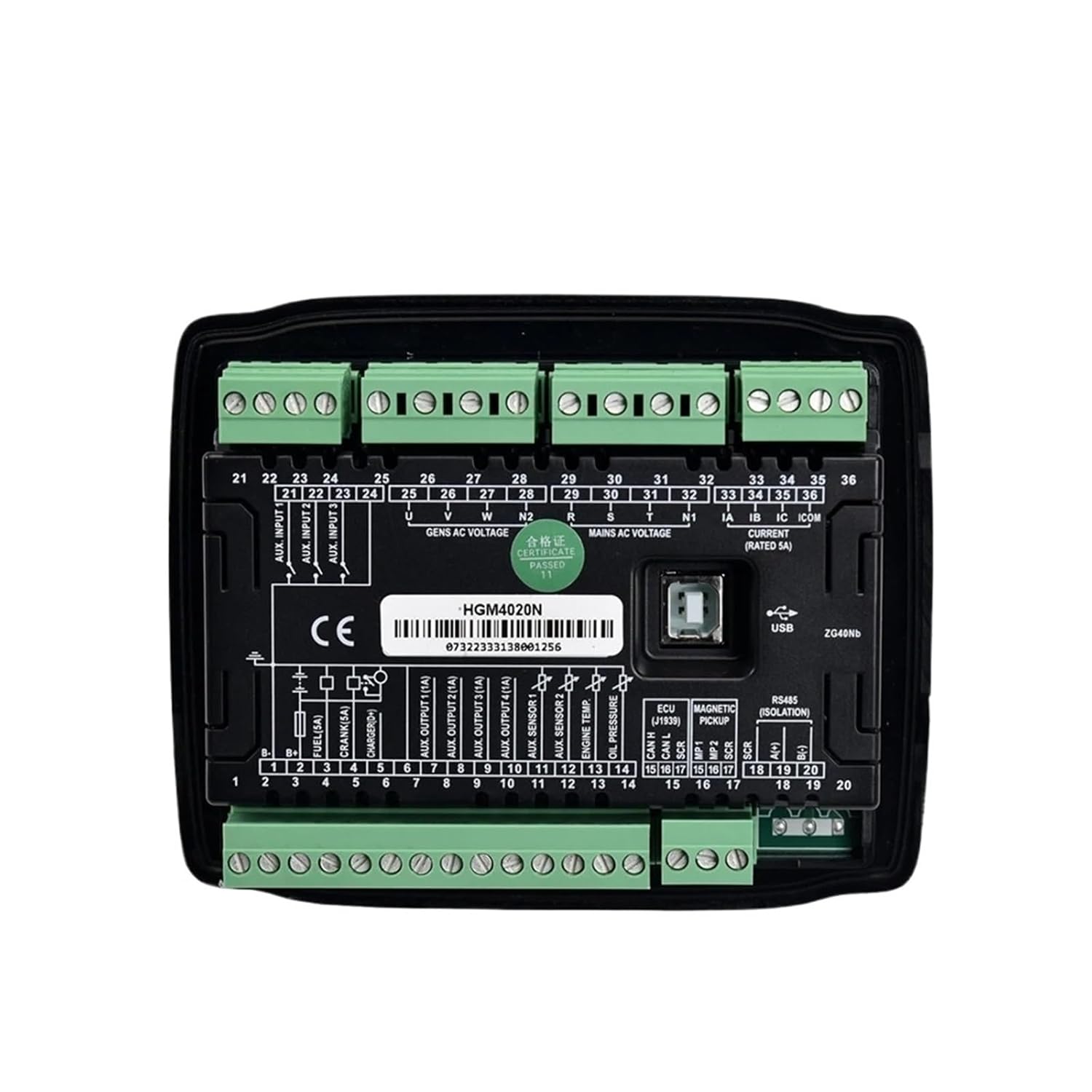 HGM4010N Generator Smart Controller Auto Starts Mains Engine Digital Control Panel Hgm4020n(HGM4010N)