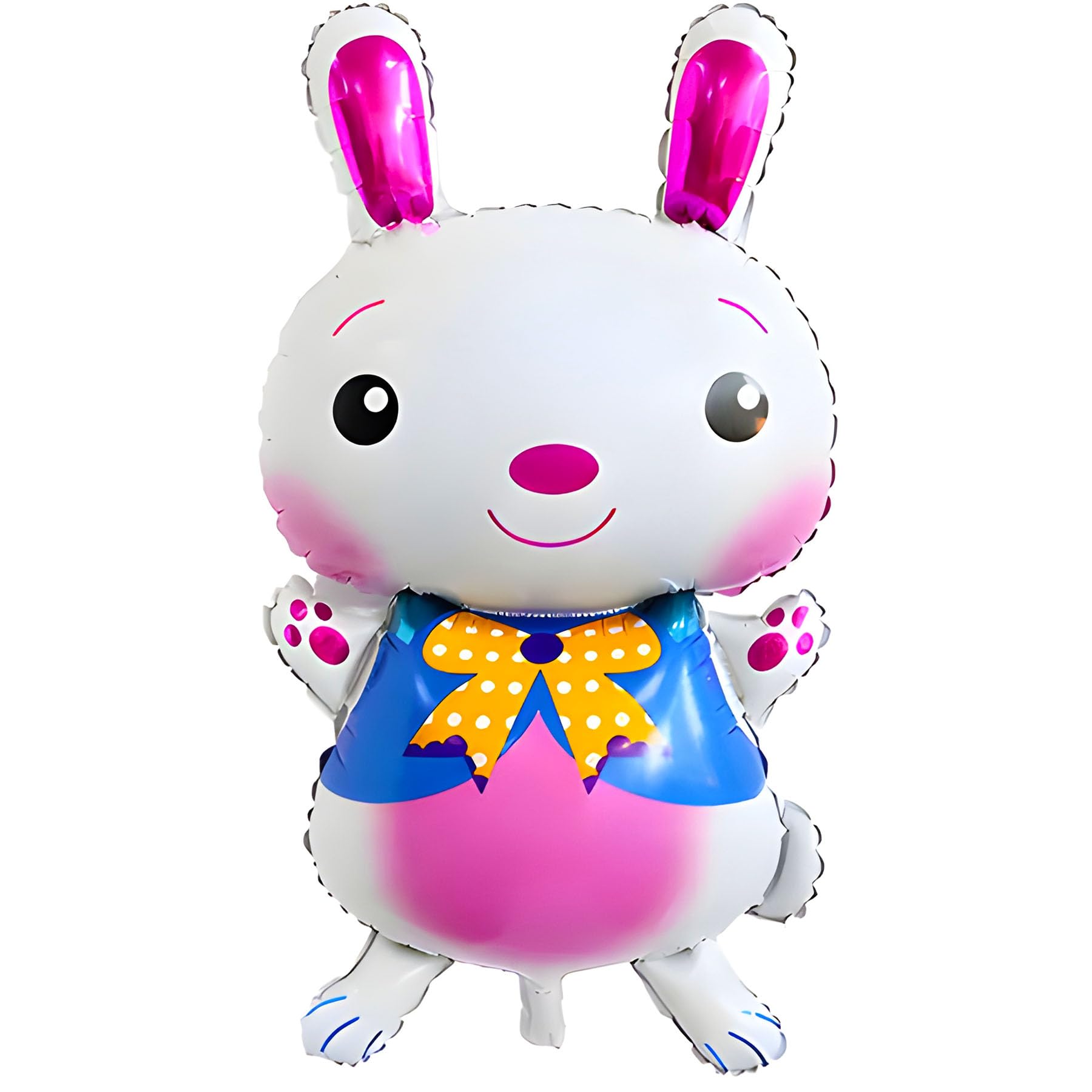 Foil Balloon Rabbit, Easter Bunny in White, Approx. 95 x 49 cm – Perfect for Easter Decoration, Children's Birthdays, Easter Parties, Gift Idea, Party Accessories, Balloon Decoration, Spring Festival,
