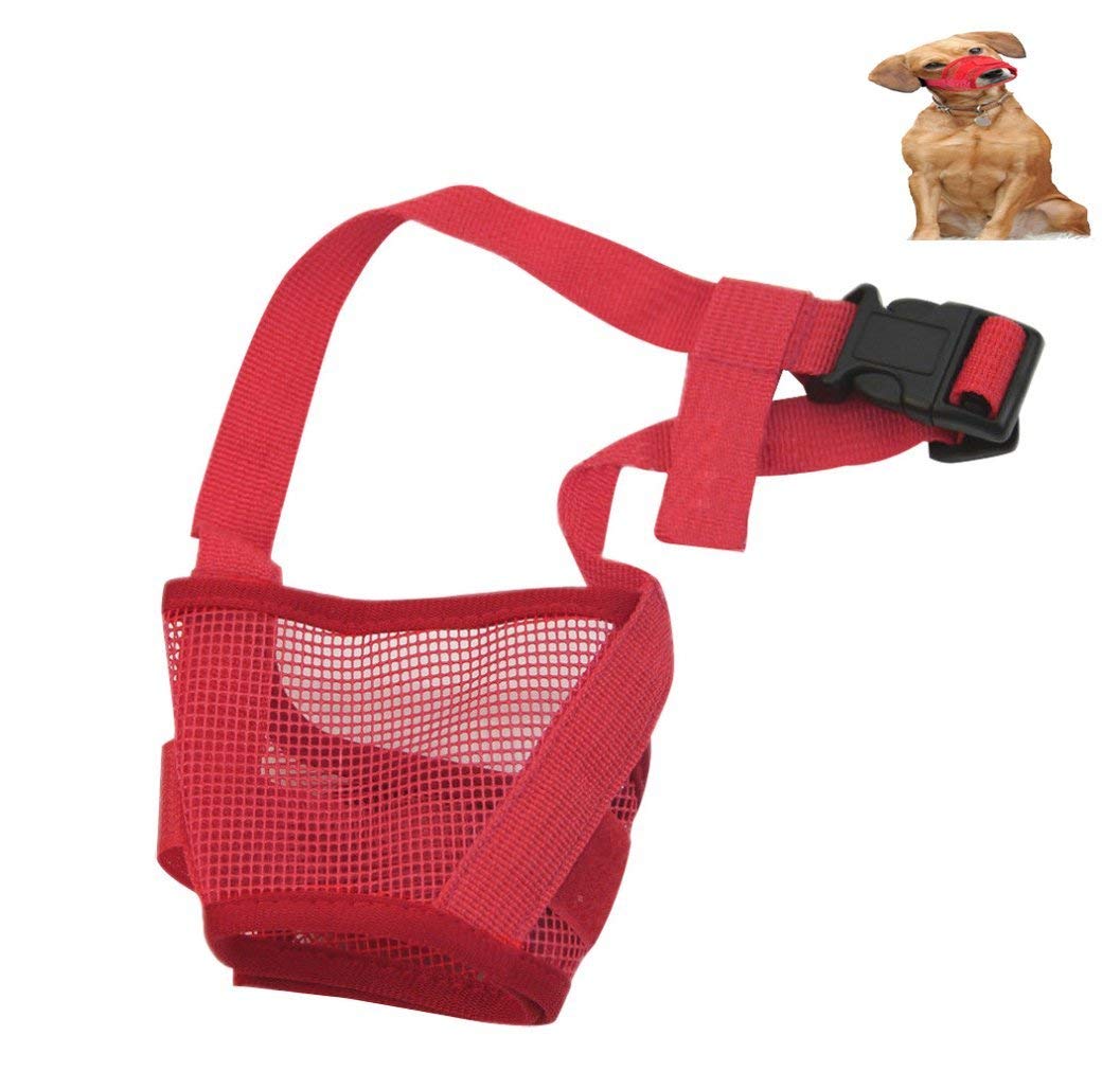 Nema Dog Adjustable Anti Bark Mesh Soft Mouth Muzzle -Red - Small (B07Z4RQL44) Amazon Price History, Amazon Price Tracker