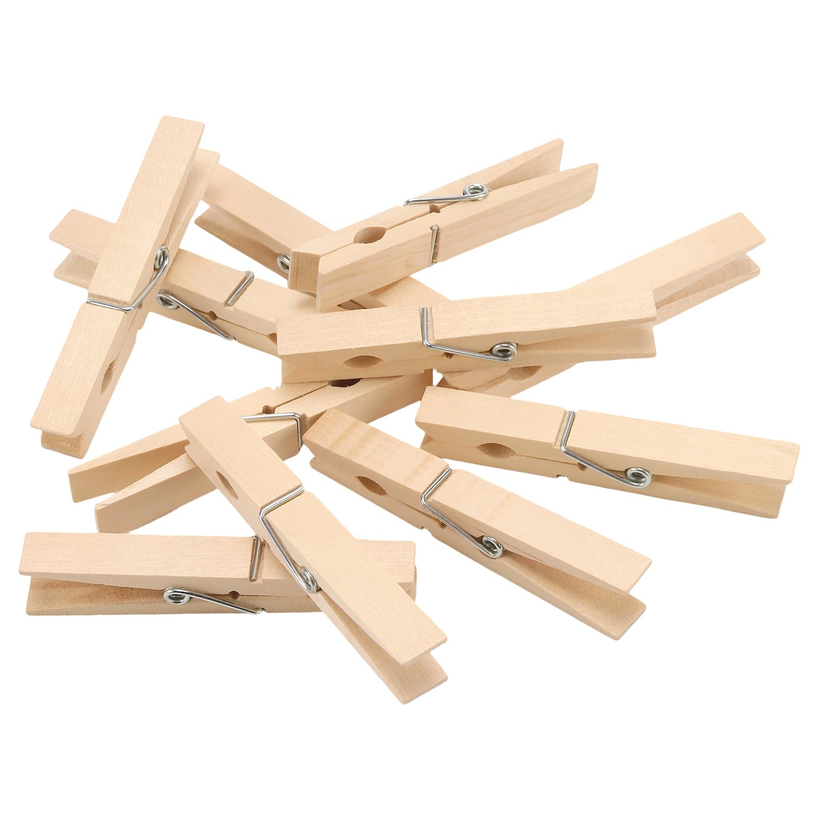HOIGON Confezione da 300 mollette in legno naturale da 8,9 cm, robuste e grandi, mollette in legno con molla, per vestiti, artigianato, appendere foto, snack