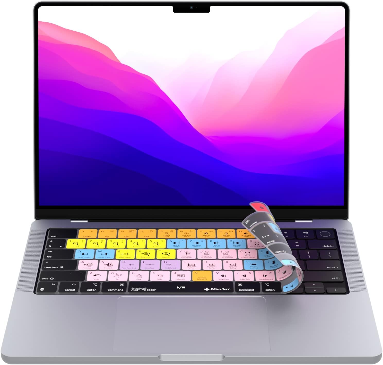 Avid Pro Tools Keyboard Cover for 14" & 16" MacBook Pro 2021+ with M1 Chips- Genuine Editors Keys Shortcut Cover