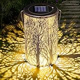 【In einer Minute installiert】Es ist denkbar einfach, die Solarleuchten in Betrieb zu nehmen. Öffnen Sie einfach die Abdeckung, legen Sie den Schalter um, platzieren oder hängen Sie die Lampe an einer beliebigen Stelle auf.