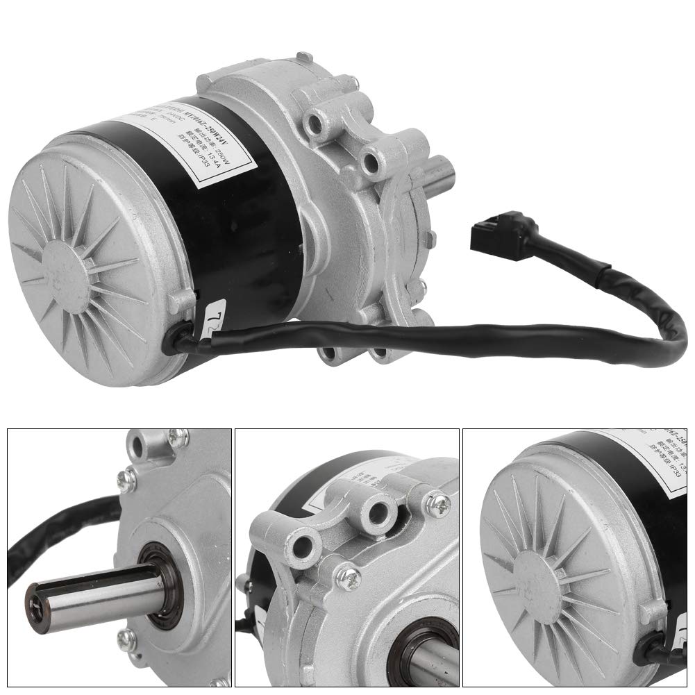 Silla de Ruedas Reductora de Motor Cepillado, 24V 250W Bicicleta Eléctrica Reductor de Motor Cepillado Motor Eléctrico de Reducción de Engranajes para Componentes de Sillas de Ruedas Eléctricas