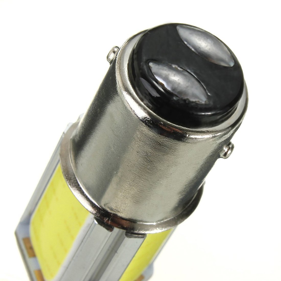 Geuxe 2 x 1157 BAY15D COB LED Car Parking Light Brake Light Flashing Tail Light DC 12V White, 066507