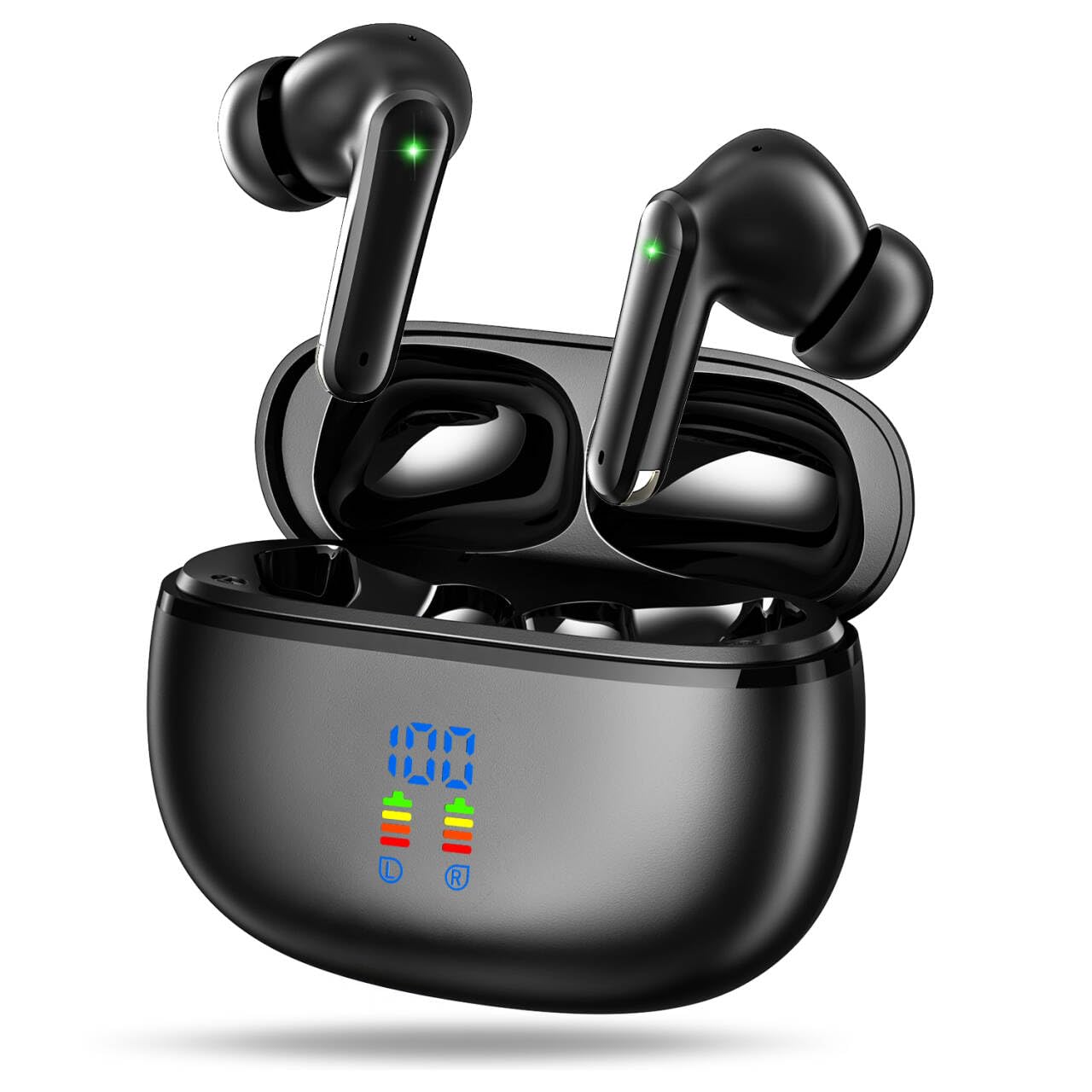 イヤホン bluetooth ワイヤレスイヤホン Bluetooth5.4イヤフォン ENCノイキャン・DNS搭載 13mm大口径 通話 IPX7防水