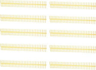 Bobinas de encuadernación en espiral, 10 bobinas de plástico con capacidad de 130 hojas, 30 agujeros de 16 mm de diámetro para documentos de oficina (Amarillo)