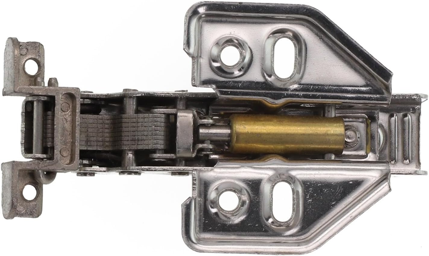 Stainless Steel Furniture Hinge Set for Corner Installation, Perforated Small Aircraft Pipe Hinge with Soft Close Buffer for Kitchen Cabinet Door and Wardrobe Closet(B)