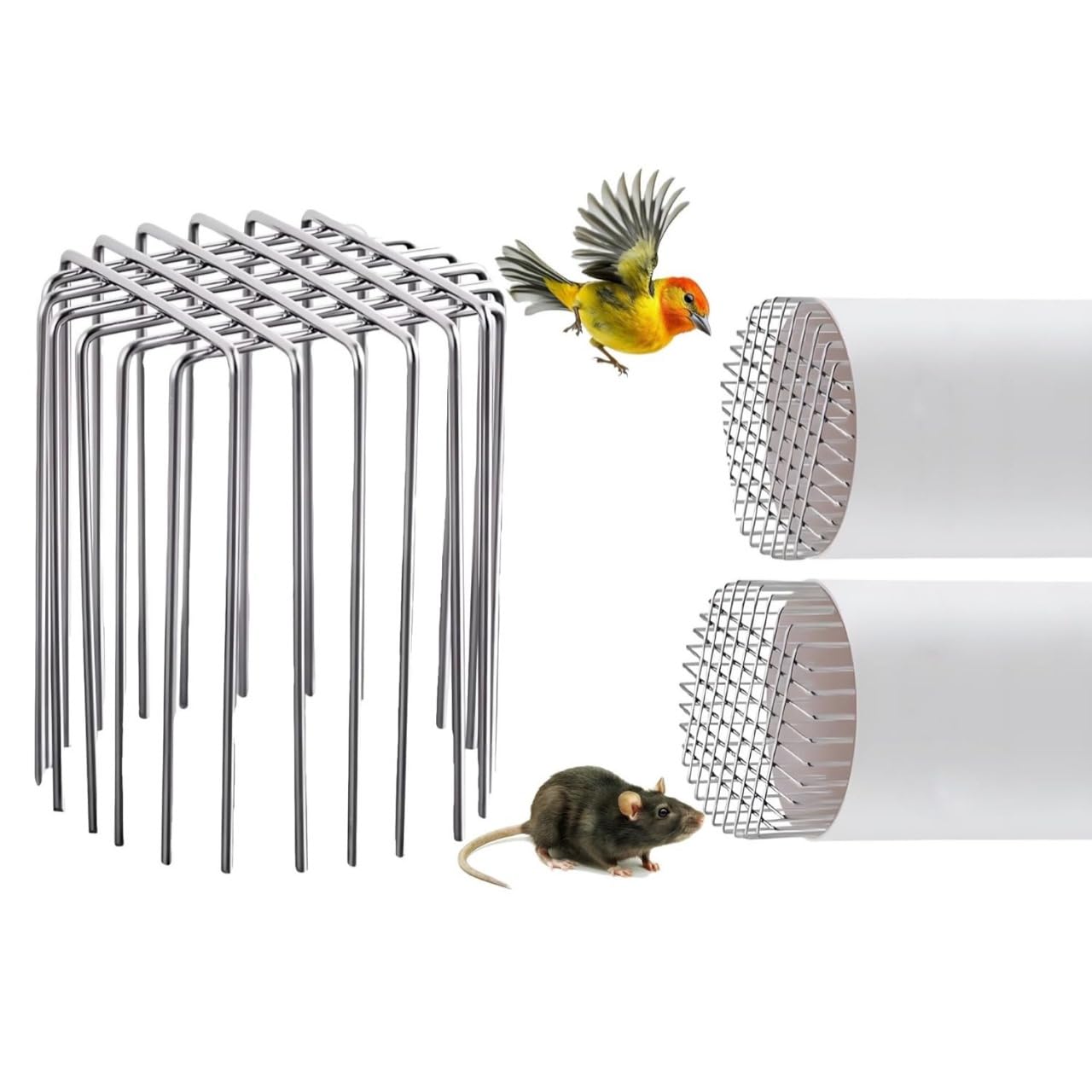 XEWOi Rust-Resistant Metal Wire Grid Drain Outlet Stopper with Anti-Rat Design, Rodent Proof, Anti-Blocking Outlet Stopper...