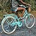 Glerc 24 Inch Beach Cruiser Bike, 6-Speed Hybrid City Bicycle for Girls Youth and Over 6 Years Old, Missy Bike with Wicker Basket & Lightweight, Mint