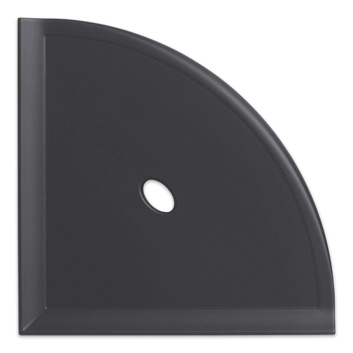 Questech Decor Shower Shelf, 10" Corner Shower Shelf for Inside Shower - Retrofit Shower Organizer for Tiled Walls, Corner Shower Caddy Bathroom Storage, Metro Flatback, Graphite Black