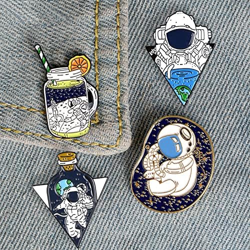Cartoon Brooch, Alloy Spaceman Series Corsage pin Clothing Matching