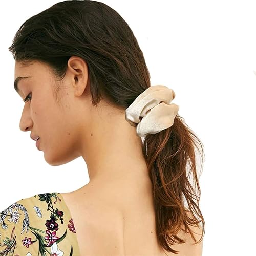Miniatura 6 de Coleteros de terciopelo con bolsillo oculto con cremallera, bandas elásticas para el cabello, soporte para cola de caballo para mujer, accesorios