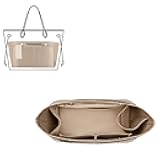 ZTUJO Purse Organizer Insert For Handbag & Tote Shaper,Tote Bag Organizer Insert For Speedy Neverful, 6 Sizes(Small, Silky Beige)