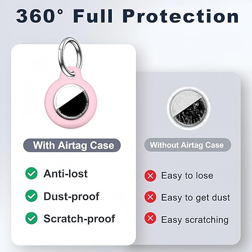 Miniatura 35 de Funda para AirTag con llavero, a prueba de golpes y antiarañazos, accesorios para localizadores GPS, para bolsos y maletas, transparente F5-Clear