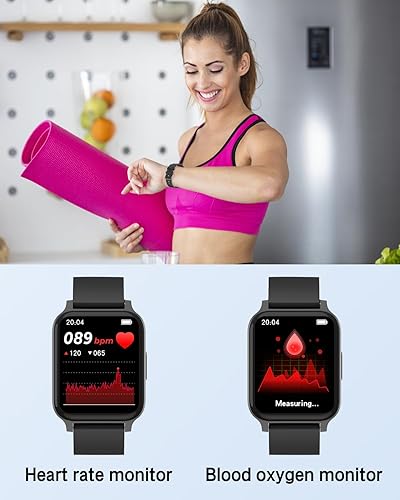 Miniatura 3 de Relojes inteligentes para hombres y mujeres, compatibles con teléfonos iPhoneAndroid, pantalla de 1.7 pulgadas, reloj inteligente con monitor de