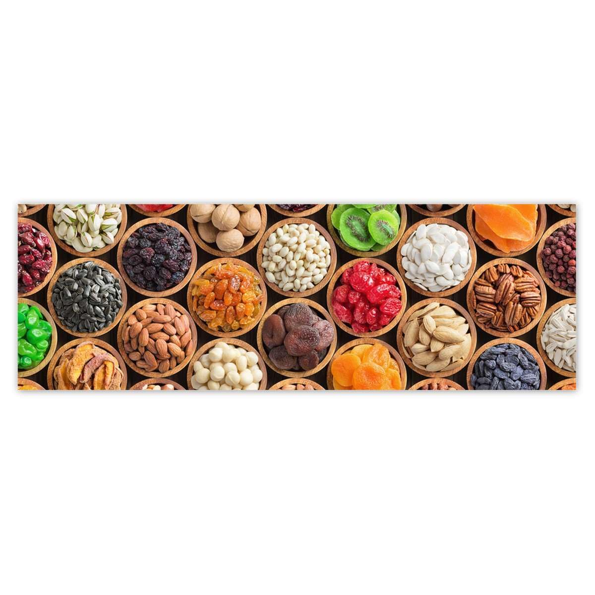 H9560M_TV5BW Papier peint non-tissé Motif fruits secs et noix 312 x 104 cm