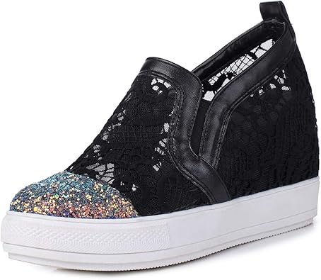 Slip on wedge sneakers amazon Clearance